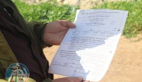 الاحتلال يخطر بوقف العمل في عريشين زراعيين جنوب بيت لحم