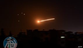 A handout picture released by the official Syrian Arab News Agency (SANA) on February 24, 2020, reportedly shows Syrian air defence intercepting an Israeli missile in the sky over the Syrian capital Damascus. - Six pro-Syrian regime fighters were killed in overnight Israeli air strikes near Damascus, the Syrian Observatory for Human Rights said. Two members of the Islamic Jihad militant group and four pro-Iran fighters in Syria were killed when Israeli aircraft targeted the group late on February 23. (Photo by - / SANA / AFP) / == RESTRICTED TO EDITORIAL USE - MANDATORY CREDIT "AFP PHOTO / HO / SANA" - NO MARKETING NO ADVERTISING CAMPAIGNS - DISTRIBUTED AS A SERVICE TO CLIENTS ==