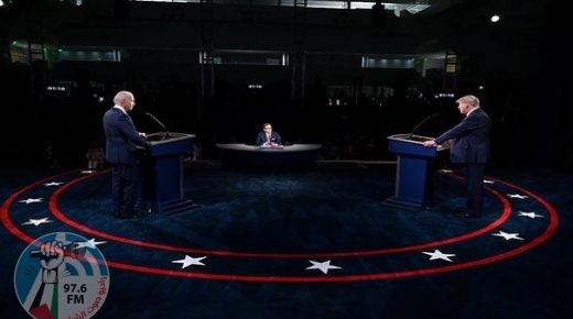 U.S. President Donald Trump and Democratic presidential nominee Joe Biden participate in their first 2020 presidential campaign debate held on the campus of the Cleveland Clinic at Case Western Reserve University in Cleveland, Ohio, U.S., September 29, 2020. Olivier Douliery/Pool via REUTERS