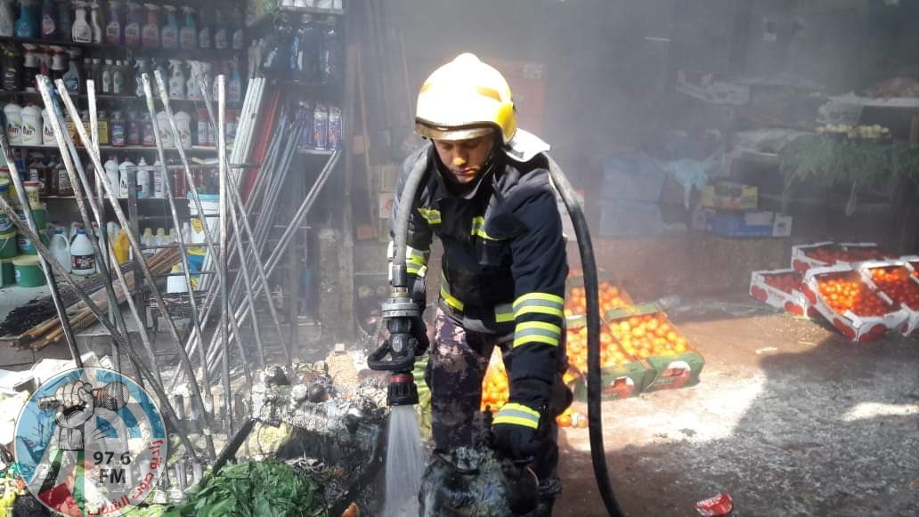 قلقيلية : إصابتان بحروق والسيطرة على حريق مخبز بمدينة قلقيلية