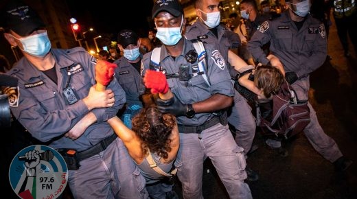38 معتقلًا خلال تظاهرات ضد نتنياهو