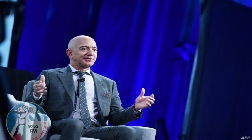 Blue Origin founder Jeff Bezos speaks after receiving the 2019 International Astronautical Federation (IAF) Excellence in Industry Award during the the 70th International Astronautical Congress at the Walter E. Washington Convention Center in Washington, DC on October 22, 2019. (Photo by MANDEL NGAN / AFP)