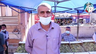 انطلاق اليوم التسويقي للعنب والمنتجات الزراعيه في مدينه يطا بجهود عدد من المؤسسات الوطنيه .
