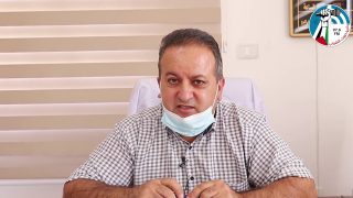 وقفة احتجاجية للموظفين في مستشفى الظاهرية الحكومي وذلك بعد الاعتداء على احد الطواقم الطبية فيها .