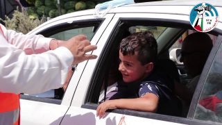 ضمن حملة #صحتك_بوعيك توزيع كمامات على المتسوقين من اهلنا في النقب على مدخل الظاهرية الجنوبي
