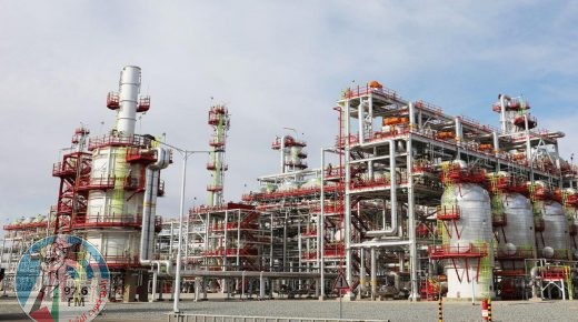 BUKHARA, UZBEKISTAN - APRIL 19 : (----EDITORIAL USE ONLY MANDATORY CREDIT - "UZBEKISTANI PRESIDENCY / HANDOUT" - NO MARKETING NO ADVERTISING CAMPAIGNS - DISTRIBUTED AS A SERVICE TO CLIENTS----) A general view of the gas processing plant "Kandym Gasfield", opened by the Russian Lukoil, is seen in Bukhara, Uzbekistan on April 19, 2018. Uzbekistani President Shavkat Mirziyoyev, Russian Energy Minister Aleksandr Novak and President of the Russian oil company Lukoil Vagit Alekperov and other officials attended the opening ceremony of the "Kandym Gasfield". (Photo by Uzbekistani Presidency / Handout/Anadolu Agency/Getty Images)