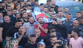 تشييع جثمان الشهيد ياسين حمد في صيدا شمال طولكرم