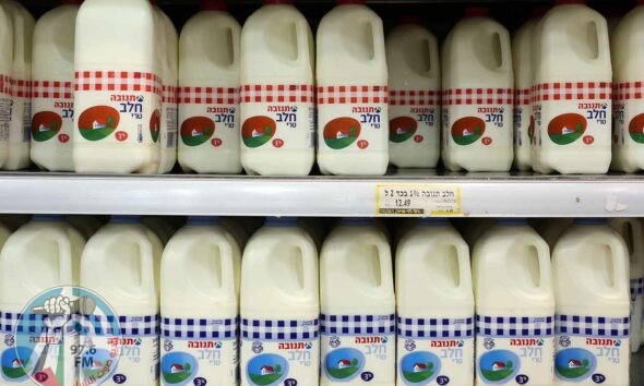 An illustration of milk at the Rami Levi supermarket in Gush Etzion on August 17, 2012. Photo by Nati Shohat/Flash90