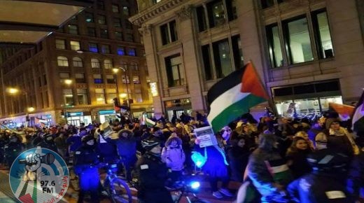 مسيرة للجالية في شيكاغو نصرة للقدس وأهالي حي الشيخ جراح