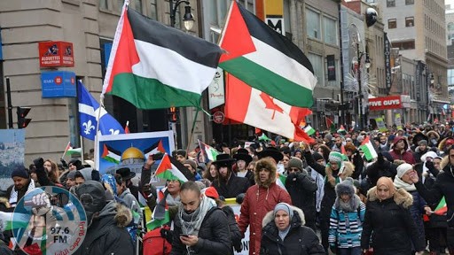 تظاهرات في عدة مدن كندية تنديدا بالعدوان الإسرائيلي على شعبنا