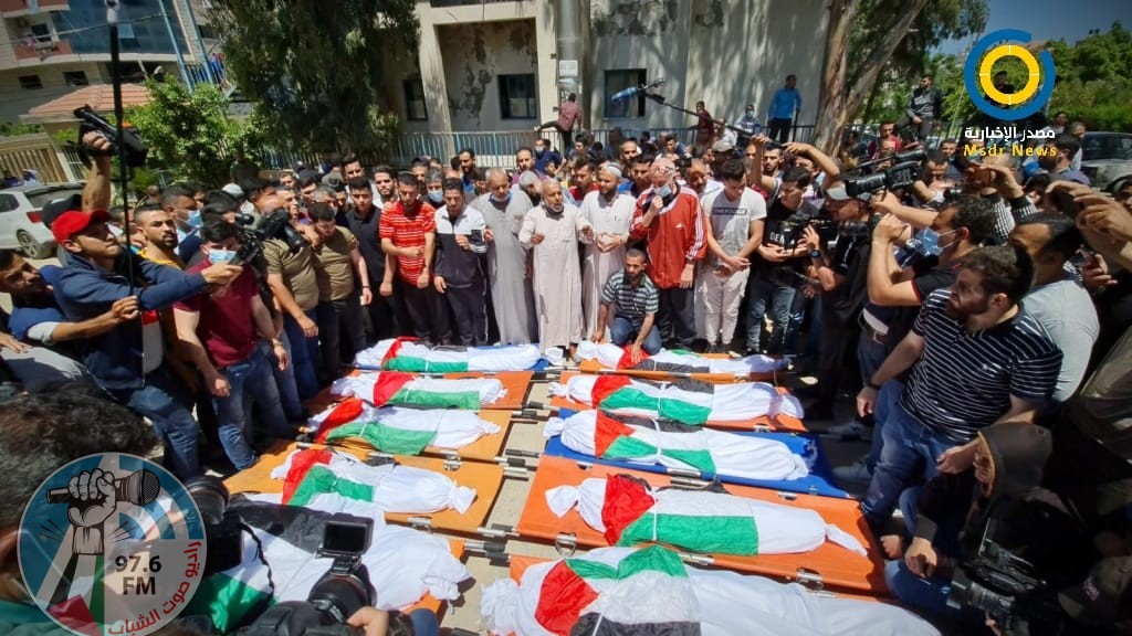 تشييع جثامين شهداء مجزرة الشاطئ غرب غزة