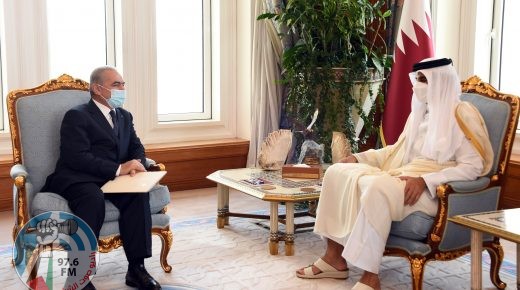 اشتية يبحث مع أمير قطر تطورات الأوضاع في القدس وإعادة اعمار قطاع غزة