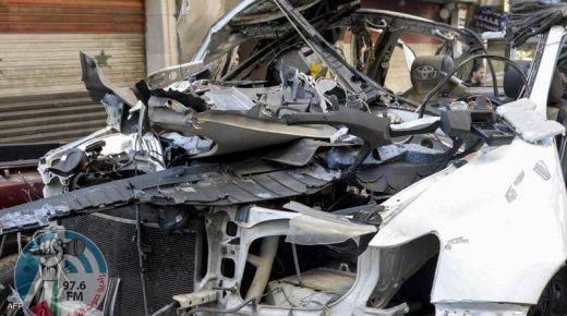 قتيل و3 مصابين انفجار حافلة عسكرية في دمشق