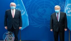 المالكي يطلع غوتيريش على آخر التطورات على الساحة الفلسطينية