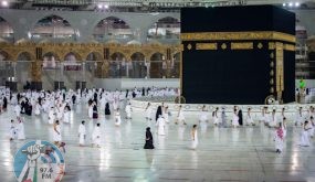 A handout picture provided by the Saudi Ministry of Hajj and Umrah on October 4, 2020, shows Saudis and foreign residents circumambulating the Kaaba (Tawaf) in the Grand Mosque complex in the holy city of Mecca, as authorities partially resume the year-round Umrah for a limited number of pilgrims amid extensive health precautions after a seven-month coronavirus hiatus. (Photo by - / Saudi Ministry of Hajj and Umra / AFP)