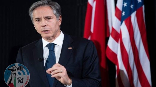 US Secretary of State Antony Blinken speaks during a joint press conference with the Danish Foreign Minister following meetings at the Danish Foreign Ministry, Eigtveds Pakhus, in Copenhagen, Denmark, May 17, 2021. (Photo by SAUL LOEB / POOL / AFP)