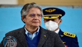QUITO, ECUADOR - SEPTEMBER 01: President of Ecuador Guillermo Lasso looks on during the return to in person classes on the first day of the school year at Manuela Cañizares school on September 1, 2021 in Quito, Ecuador. (Photo by Franklin Jacome/Agencia Press South/Getty Images)