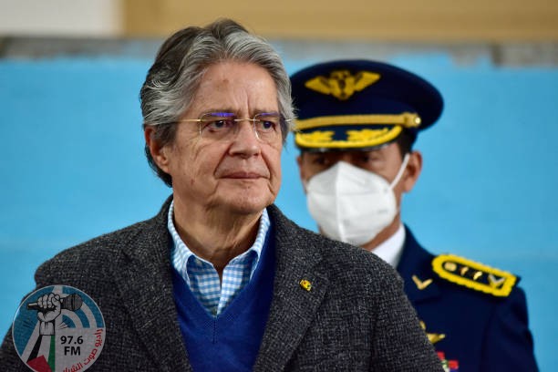 QUITO, ECUADOR - SEPTEMBER 01: President of Ecuador Guillermo Lasso looks on during the return to in person classes on the first day of the school year at Manuela Cañizares school on September 1, 2021 in Quito, Ecuador. (Photo by Franklin Jacome/Agencia Press South/Getty Images)