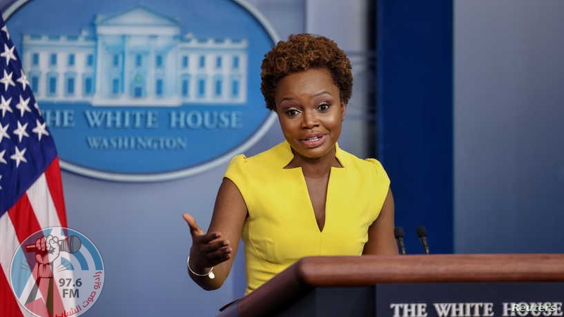 Principal deputy press secretary Karine Jean-Pierre, the first Black woman to speak for the White House in three decades, holds a press briefing at the White House, in Washington, U.S., May 26, 2021. REUTERS/Evelyn Hockstein