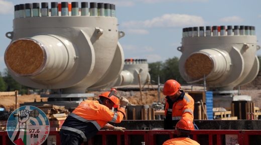 LENINGRAD REGION, RUSSIA - JUNE 5, 2019: The construction site of a section of the Nord Stream 2 natural gas pipeline near Kingisepp, Leningrad Region. Alexander Demianchuk/TASS (Photo by Alexander DemianchukTASS via Getty Images)
