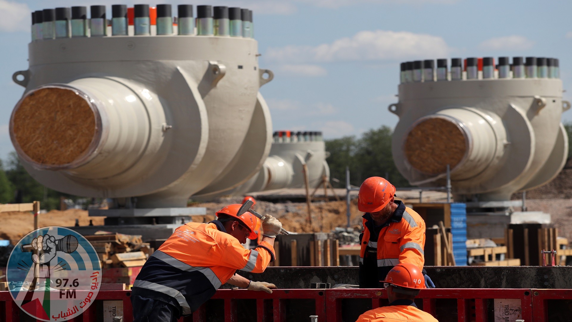 LENINGRAD REGION, RUSSIA - JUNE 5, 2019: The construction site of a section of the Nord Stream 2 natural gas pipeline near Kingisepp, Leningrad Region. Alexander Demianchuk/TASS (Photo by Alexander DemianchukTASS via Getty Images)