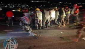 مصرع 4 مواطنين واصابة اثنين آخرين بجروح خطيرة إثر حادث سير جنوب نابلس