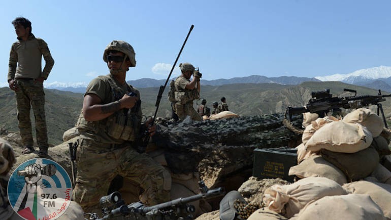 In this photograph taken on April 11, 2017, US soldiers take up positions during an ongoing an operation against Islamic State (IS) militants in the Achin district of Afghanistan's Nangarhar province.
An American special forces soldier has been killed while conducting operations against the Islamic State group in Afghanistan, the US military said. The US-backed Afghan military has vowed to wipe out the group in its strongholds in the eastern province of Nangarhar as IS challenges the more powerful Taliban on its own turf. / AFP PHOTO / NOORULLAH SHIRZADA (Photo credit should read NOORULLAH SHIRZADA/AFP/Getty Images)