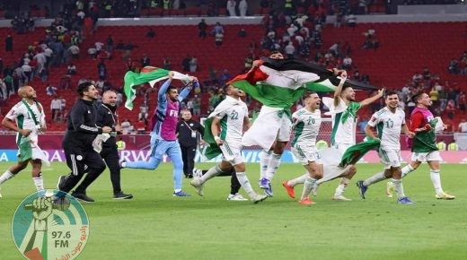 الجزائر الى المربع الذهبي لـ”كأس العرب” والاحتفال جزائري فلسطيني مشترك