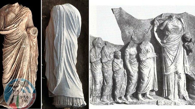 العثور على تمثال قديم لامرأة ترتدي غلالة في اليونان..
