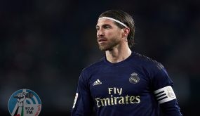 SEVILLE, SPAIN - MARCH 08: Sergio Ramos of Real Madrid CF looks on during the Liga match between Real Betis Balompie and Real Madrid CF at Estadio Benito Villamarin on March 08, 2020 in Seville, Spain. (Photo by Mateo Villalba/Quality Sport Images/Getty Images)