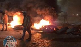 مواجهات بين المواطنين وقوات الاحتلال جنوب نابلس