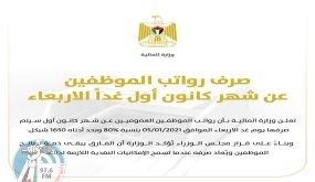 المالية: رواتب الموظفين غدا و بنسبة 80%