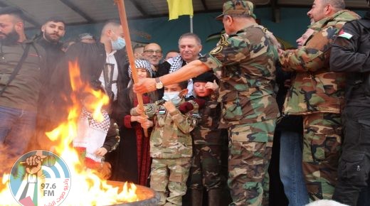 “لبنان ” ايقاد شعلة انطلاقة الثورة الفلسطينية الـ57 في مخيّم الرشيدية