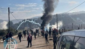 إصابات جراء قمع الاحتلال وقفة ضد انتهاكات المستوطنين على مدخل اللبن الشرقيّة