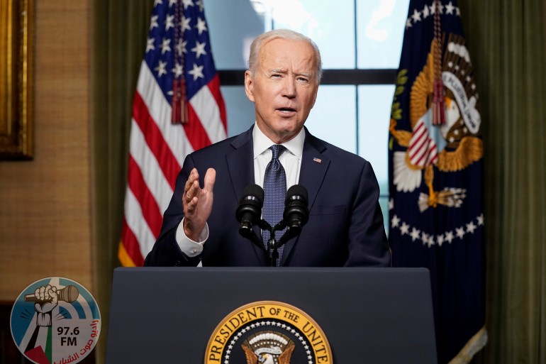 U.S. President Joe Biden delivers remarks on his plan to withdraw American troops from Afghanistan, at the White House, Washington, U.S., April 14, 2021. Andrew Harnik/Pool via REUTERS