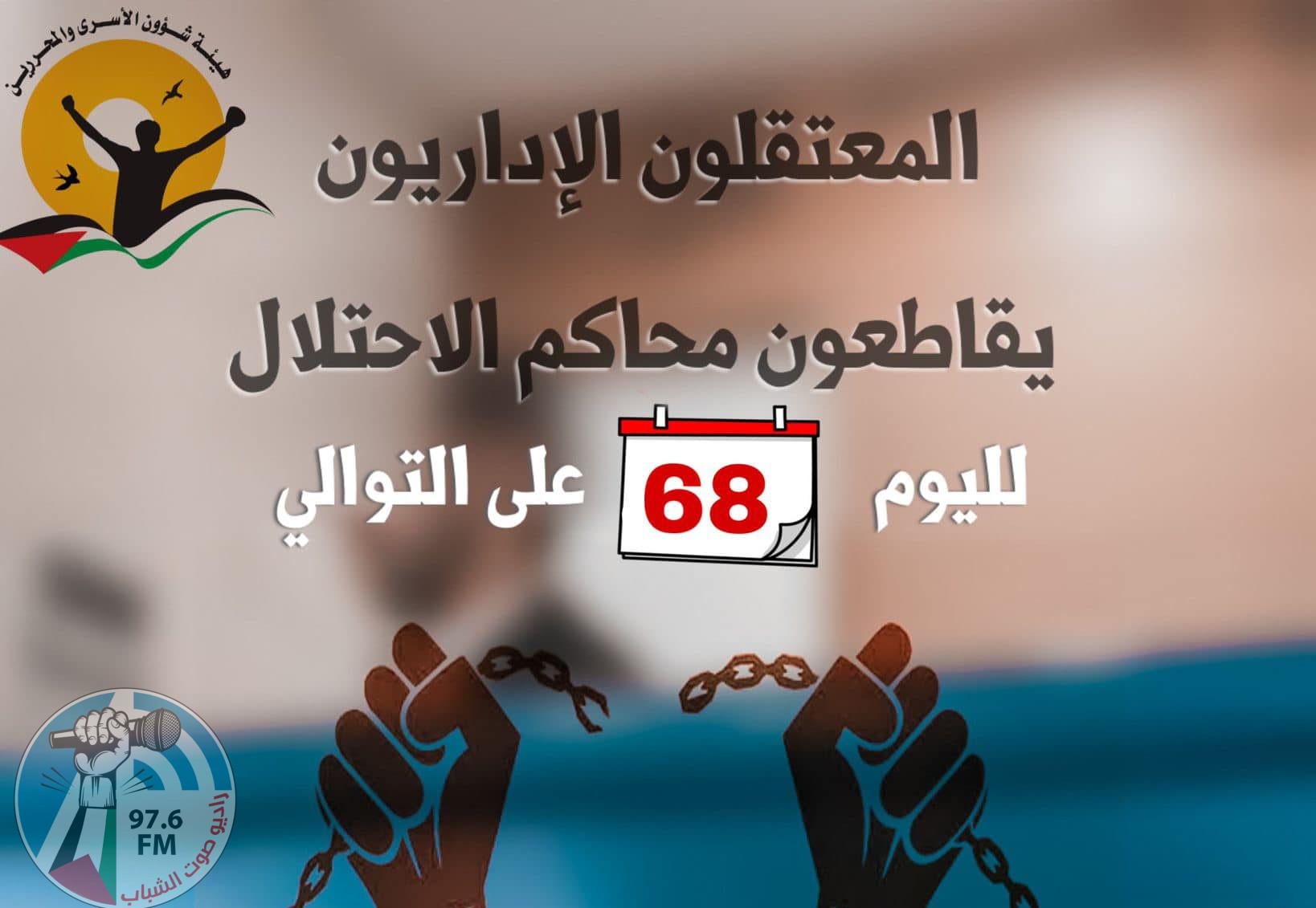 68 يوماً على مقاطعة الأسرى الإداريّين لمحاكم الاحتلال