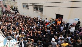 تشييع جثمان الشهيد الفتى أمجد الفايد في مخيم جنين