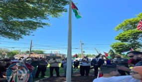 جاليتنا تحتفل برفع علم فلسطين في مدينتي كليفتون وباترسون الأميركيتين