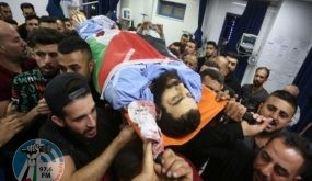 جماهير شعبنا في سلفيت تشيع جثمان الشهيد علي حرب إلى مثواه الأخير
