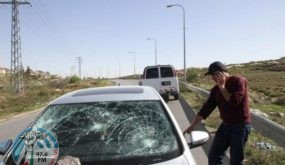 مستوطنون يهاجمون المركبات على طريق جنين- نابلس