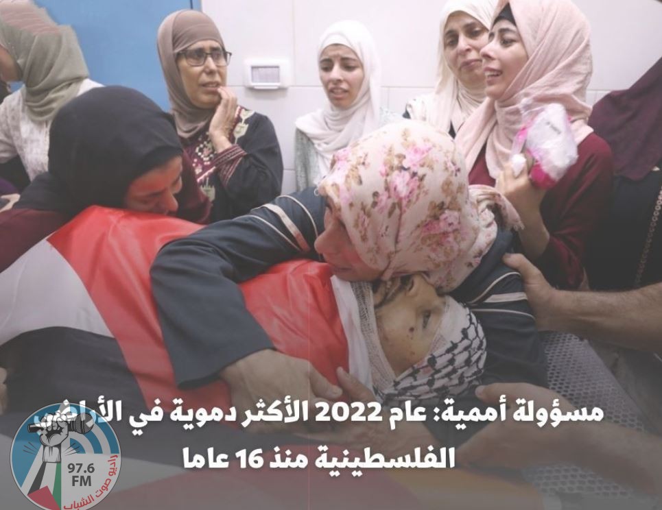 مسؤولة أممية: عام 2022 الأكثر دموية في الأراضي الفلسطينية منذ 16 عاما