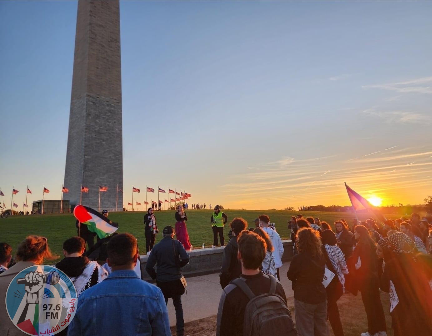 تظاهرة في واشنطن تضامنا مع الشعب الفلسطيني