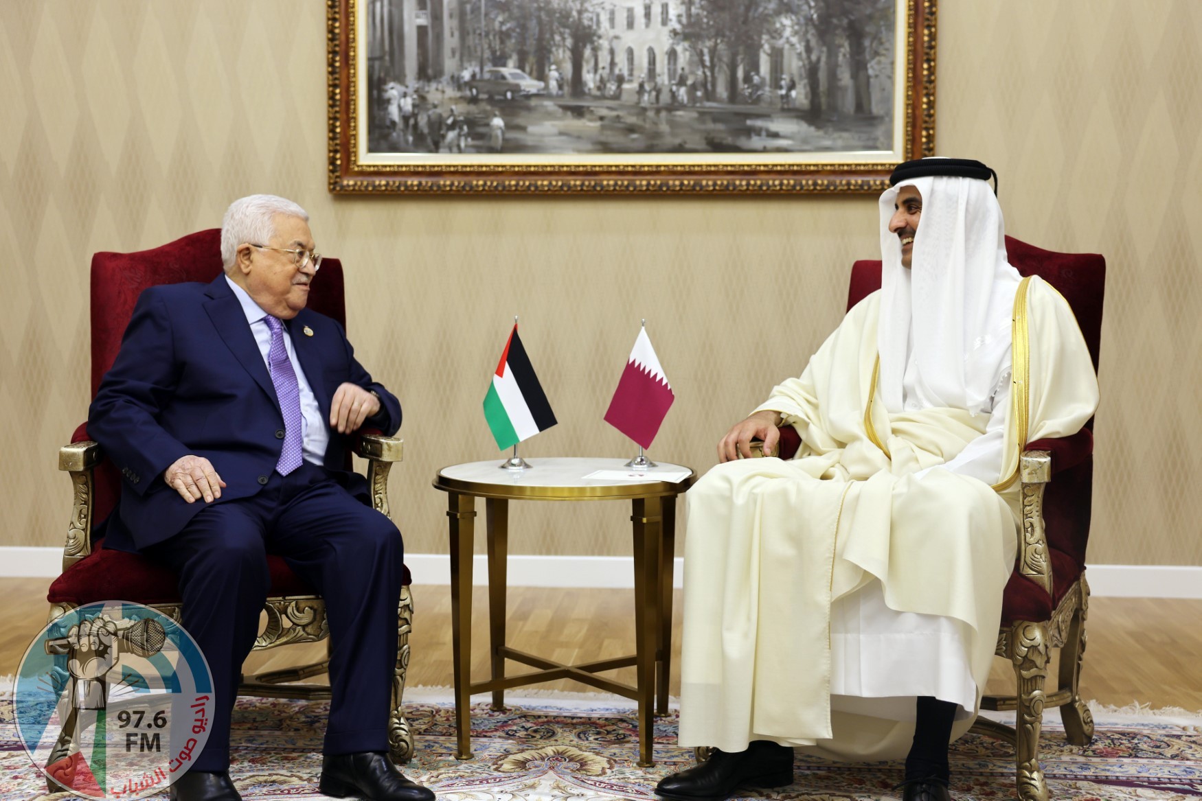 الرئيس يجتمع مع أمير قطر على هامش قمة "سيكا"