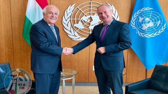 منصور يطلع رئيس الجمعية العامة للأمم المتحدة على التصعيد الاسرائيلي بحق شعبنا