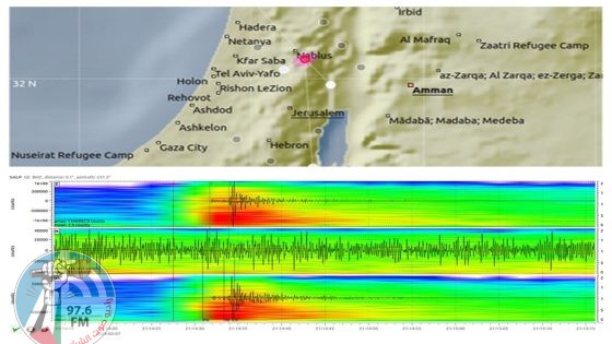 هزة أرضية تضرب فلسطين بقوة 4 درجات على مقياس ريختر