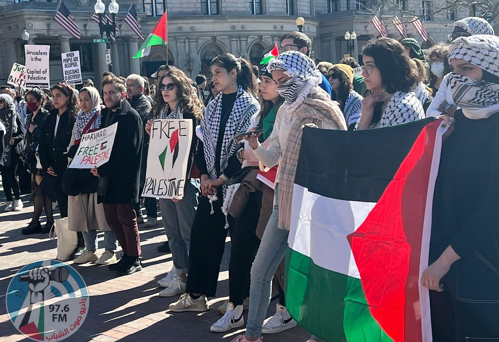 تظاهرة في بوسطن الأميركية تنديدا بالاعتداءات الإسرائيلية على "الأقصى"