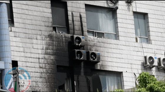 حريق مستشفى في بكين