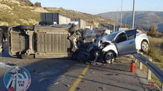 مصرع مواطن وإصابة 9 آخرين بحادث سير شرق قلقيلية