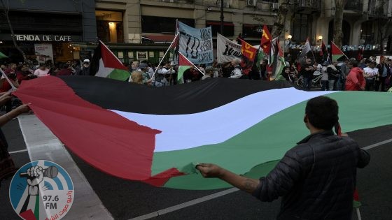 تظاهرة-في-الارجنتين-دعما-لفلسطين