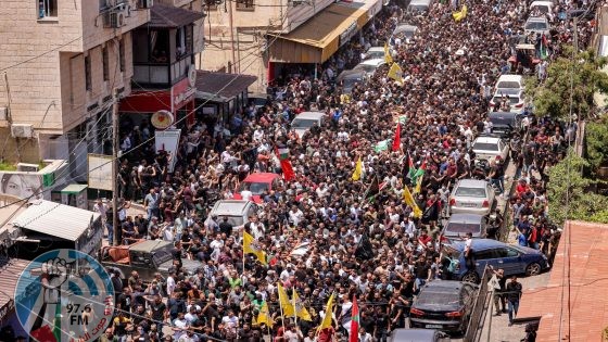 جماهير غفيرة تشيع جثامين 9 شهداء ارتقَوا في عدوان الاحتلال على جنين